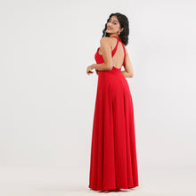 Load image into Gallery viewer, High Neck Open Back Evening Gown
