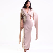 Load image into Gallery viewer, Cape Sleeved Kaftan Evening Gown
