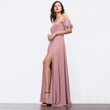Load image into Gallery viewer, Off Shoulder Frill Sleeve Evening Gown
