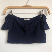 Load image into Gallery viewer, Tie Front Off Shoulder Crop Top

