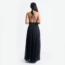 Load image into Gallery viewer, Grecian Plunge Halter w/ Wide Straps Evening Gown
