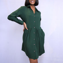 Load image into Gallery viewer, Shirt Style Dress w/ Buttons
