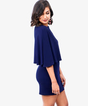 Load image into Gallery viewer, Cape Sleeve Bodycon Mini Dress
