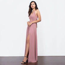 Load image into Gallery viewer, Halter Tie Back Evening Dress
