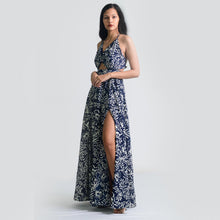 Load image into Gallery viewer, Floral Halter Tie Back Summer Maxi
